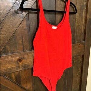 Abound Red Sleeveless Bodysuit
